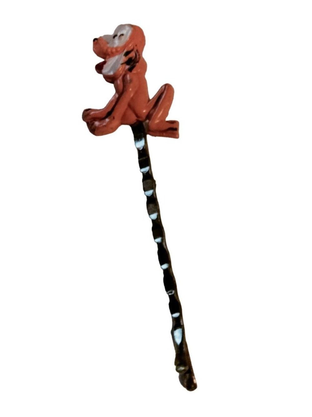 Disney Pluto Girls Hairpin Orange Bobby Pin Vintage - Picture 1 of 4